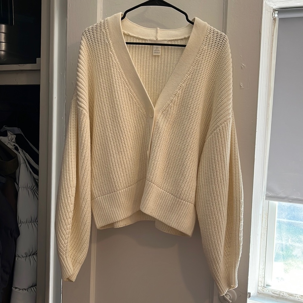 H&M Cream Knit Cardigan